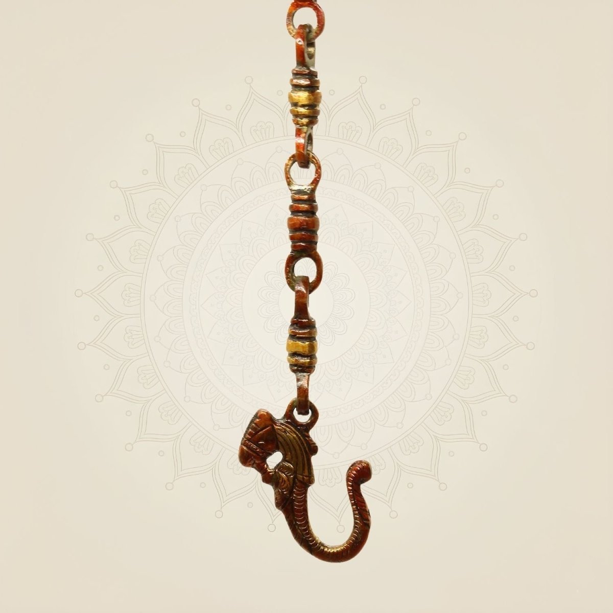 Ganesha Brass Temple Bell with Chain 29"
