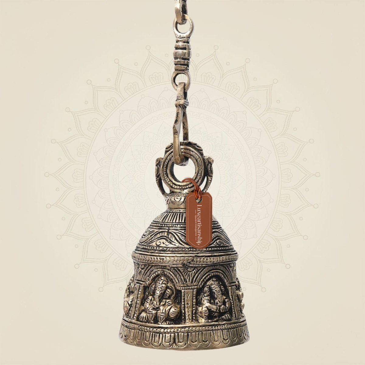 Ganesha Brass Temple Bell with Chain