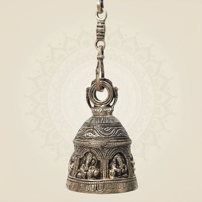 Ganesha Brass Temple Bell with Chain 29