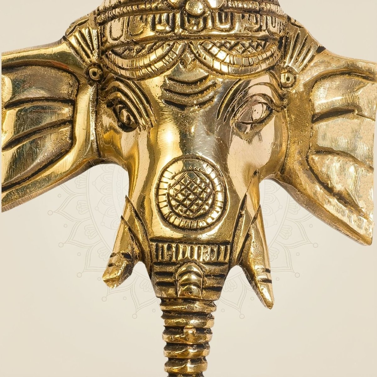 Ganesha Hanging Brass Diya – 8.5" Handcrafted Oil Lamp - Luxeartisanship