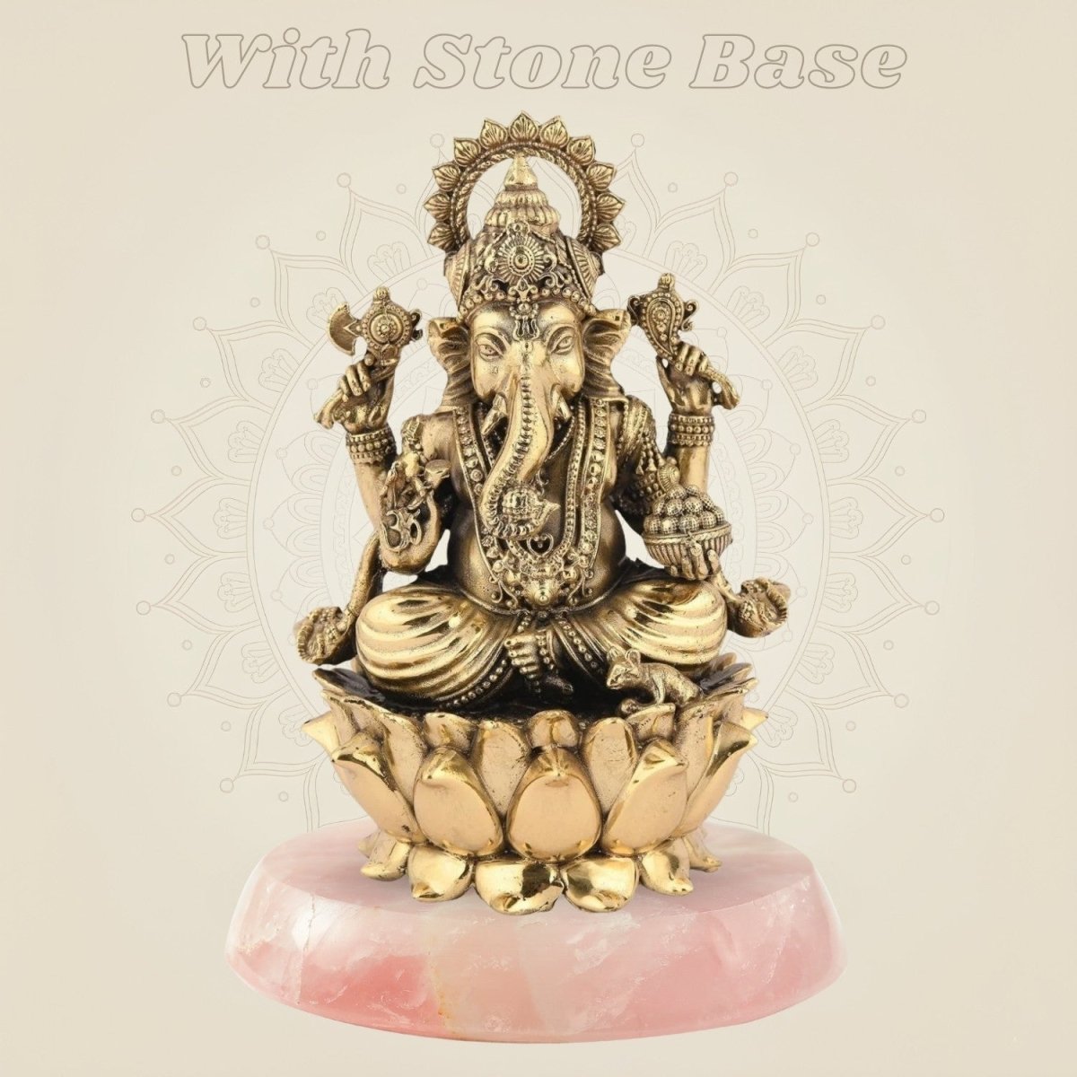 Ganesha Idol – 5.25" Handcrafted Pure Brass Murti Lightweight Artisan for Pooja & Decor - Luxeartisanship