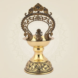 Divine Ganpati Maharaj Brass Diya