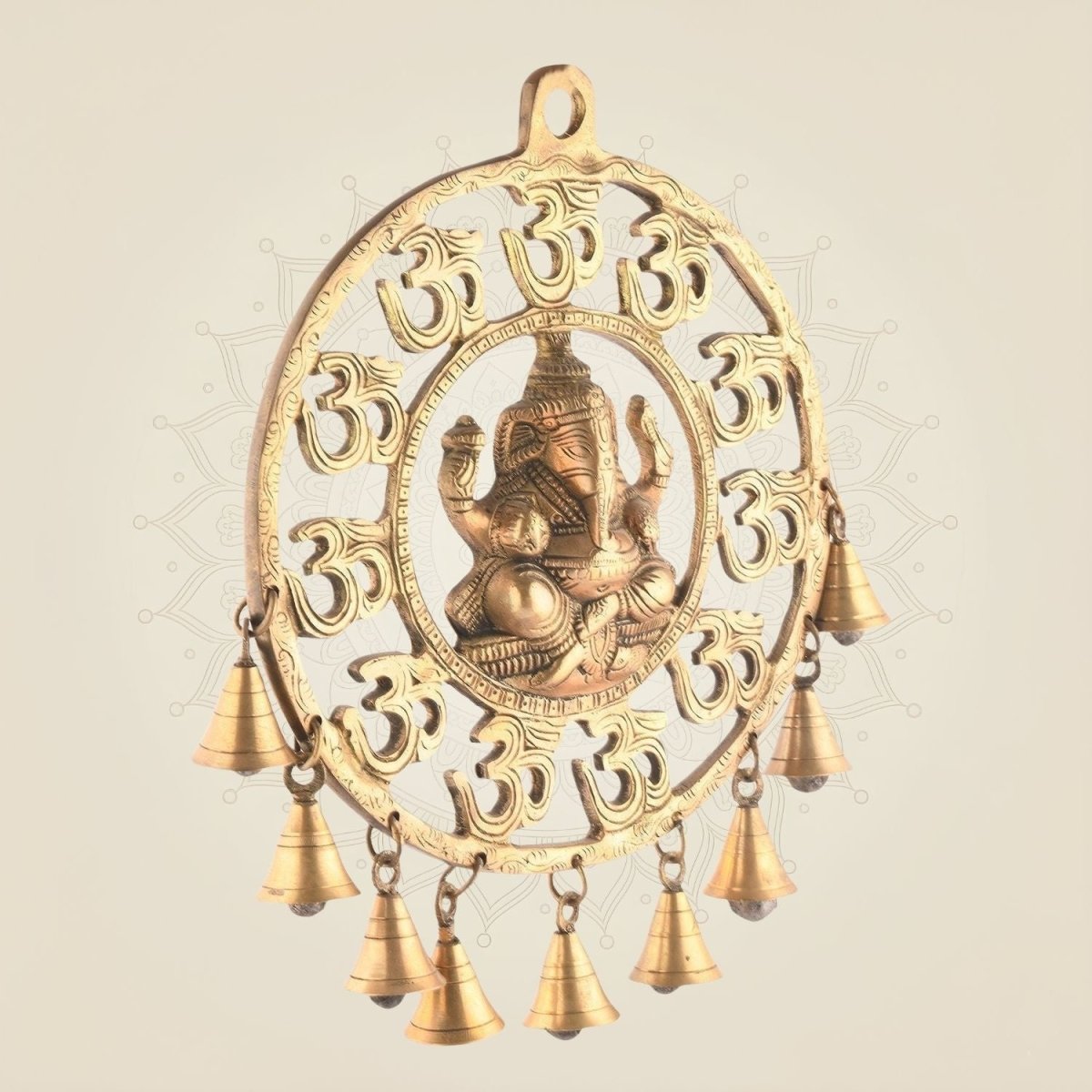 Ganpati Om Wall Hanging in Brass