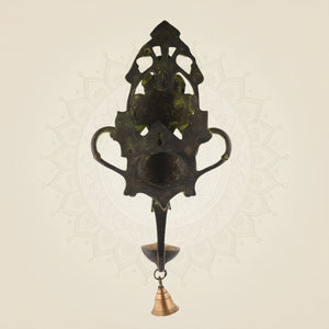 Brass Wall Hanging with Oil Lamp