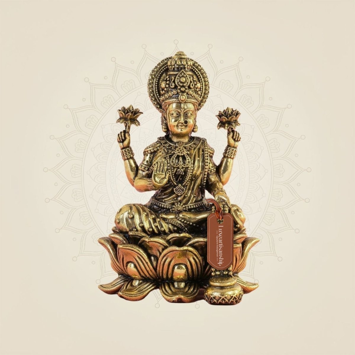 Goddess Lakshmi Brass Idol