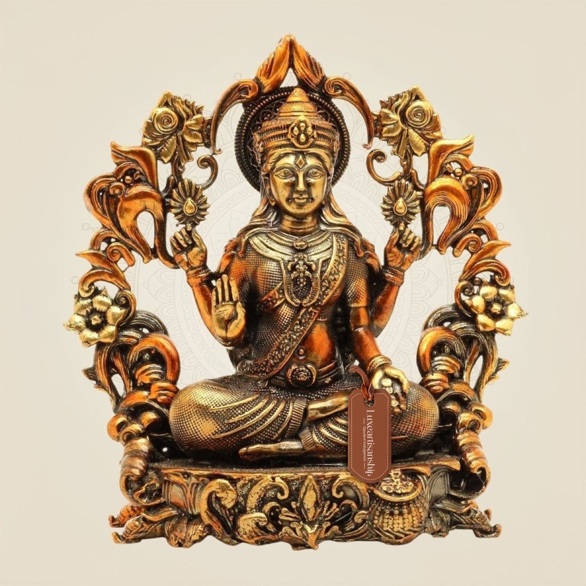 Goddess Laxmi with Darbaar murti in brass