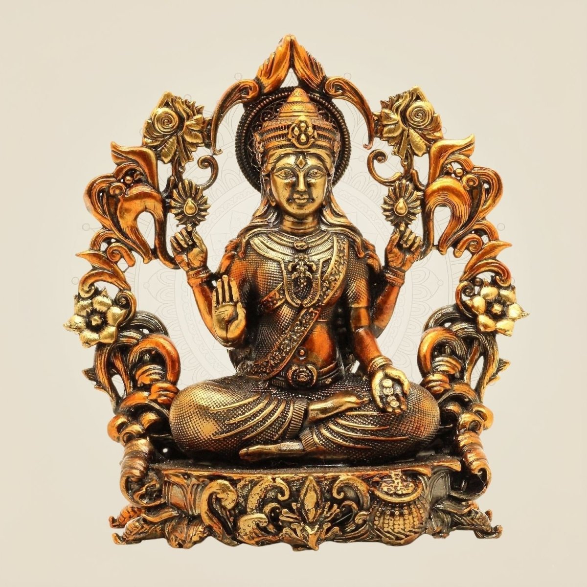 Goddess Laxmi with Darbaar murti in brass