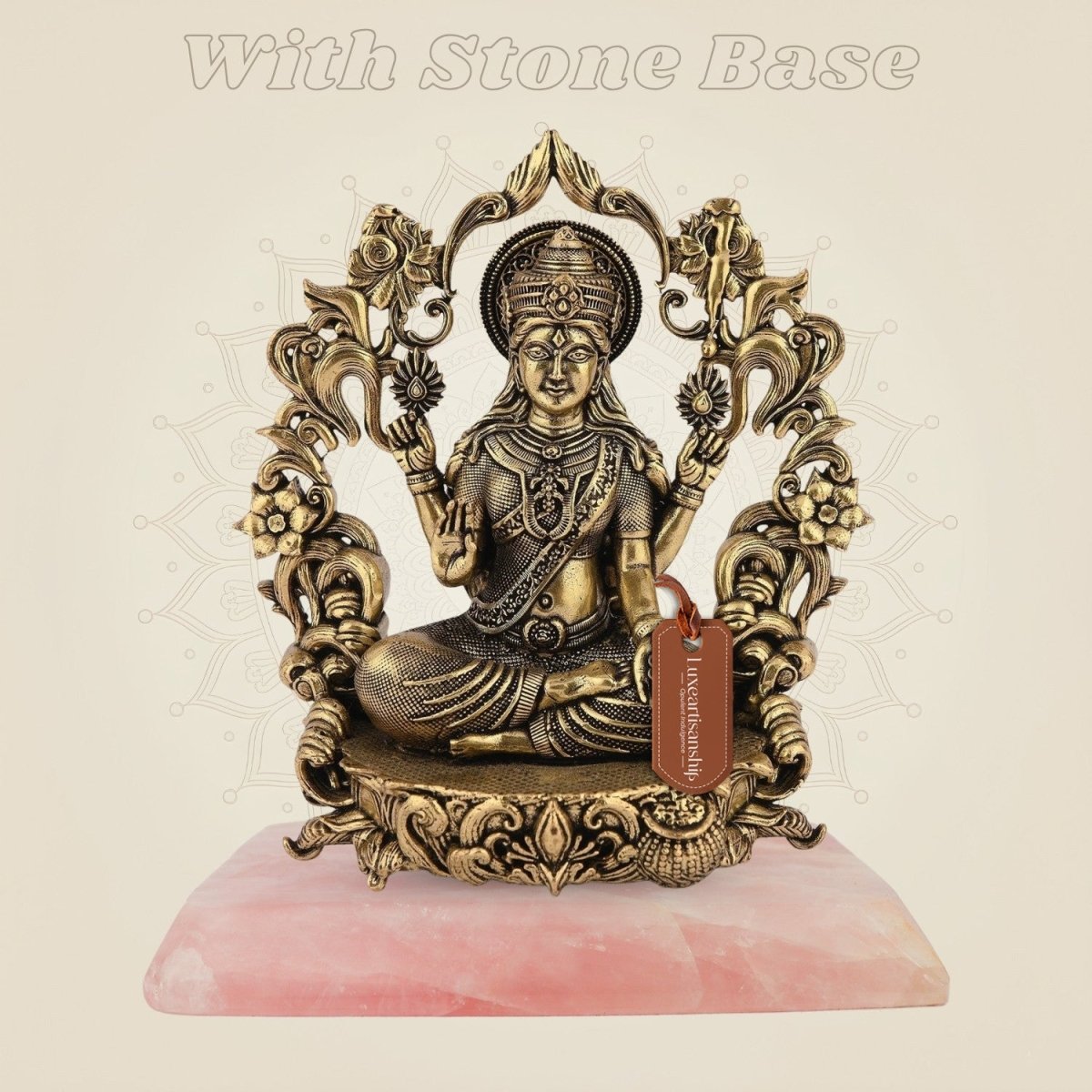 Goddess Laxmi with Darbaar Idol with gemstone base