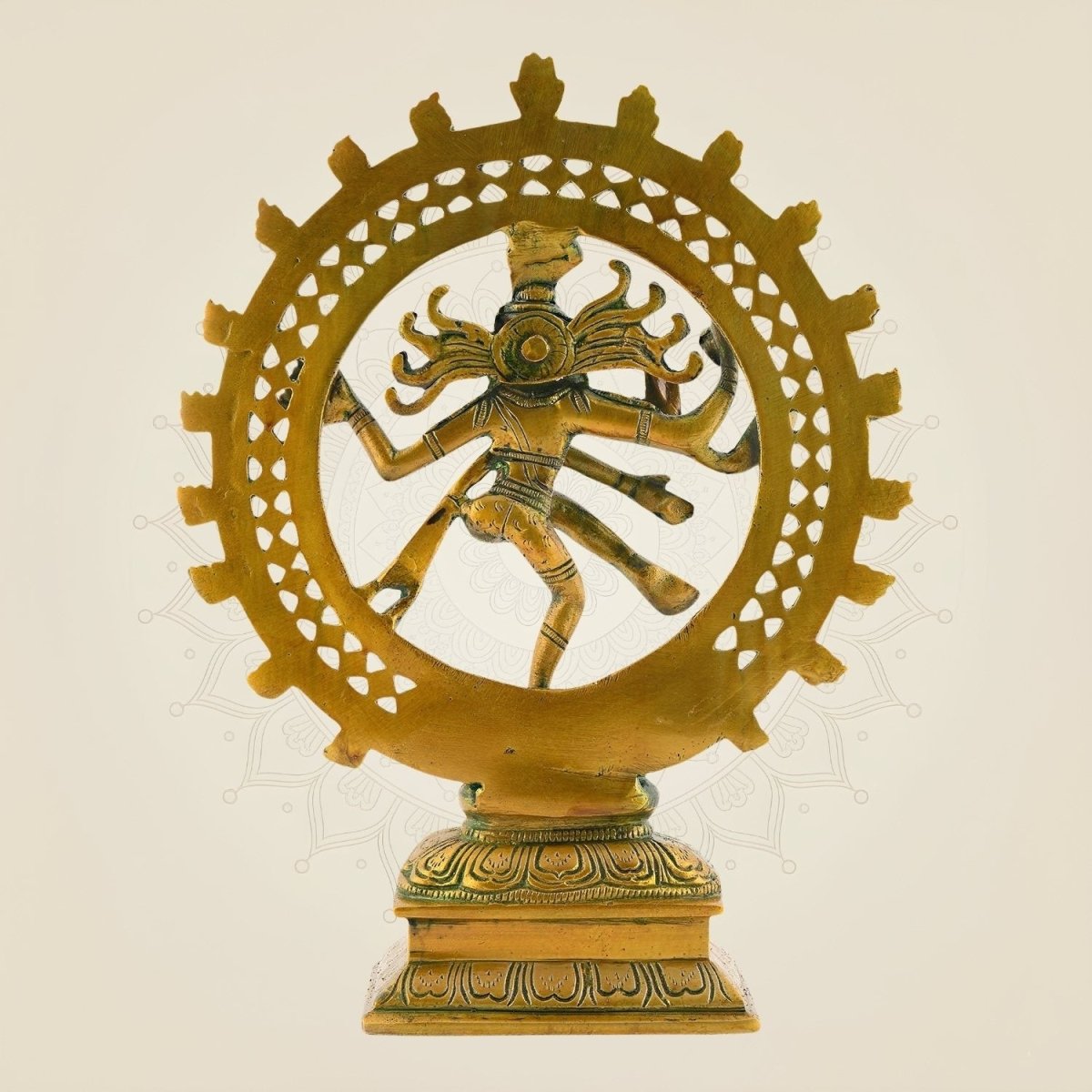 Golden Nataraja Brass Idol – 11"