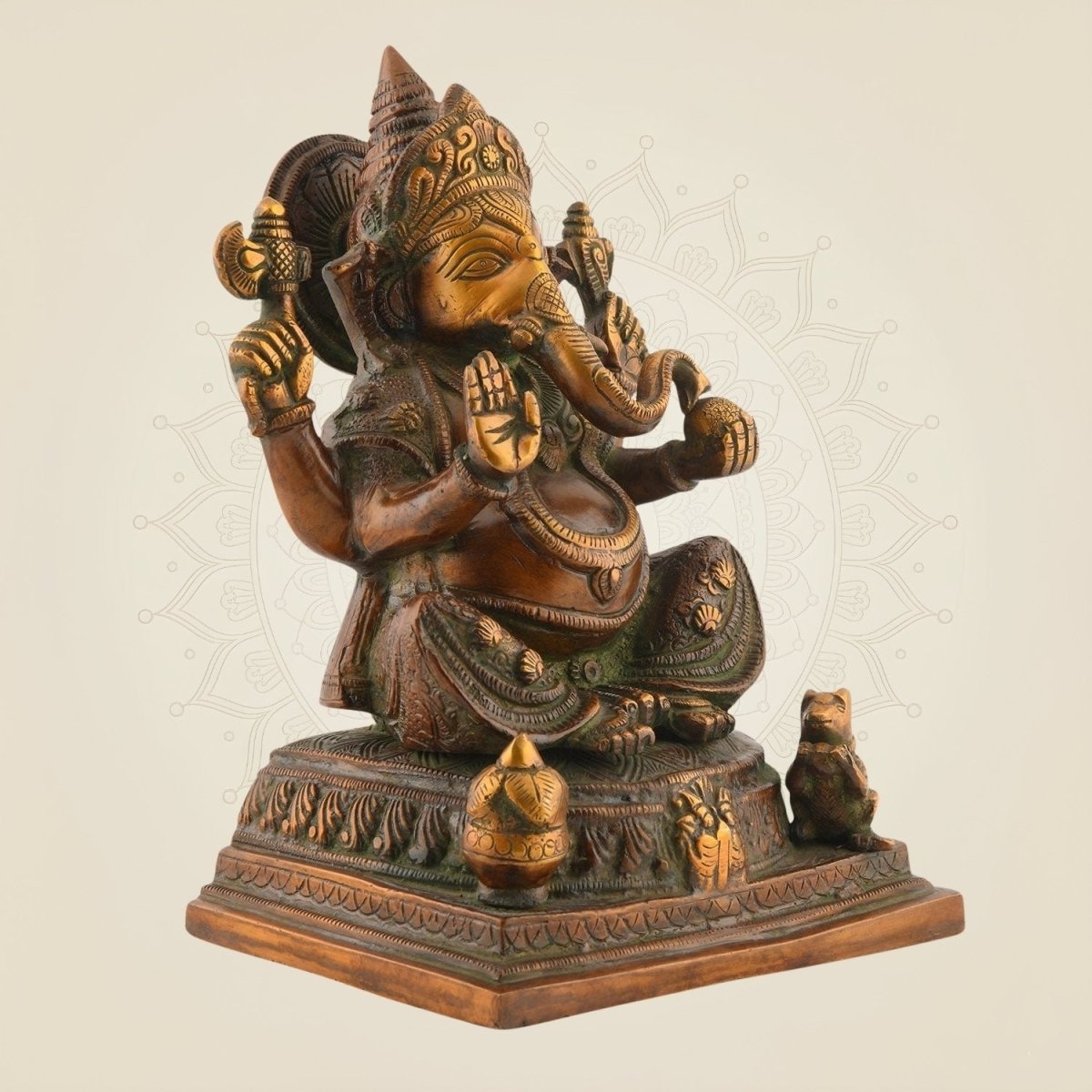 Ganesha Brass idol - Luxeartisanship