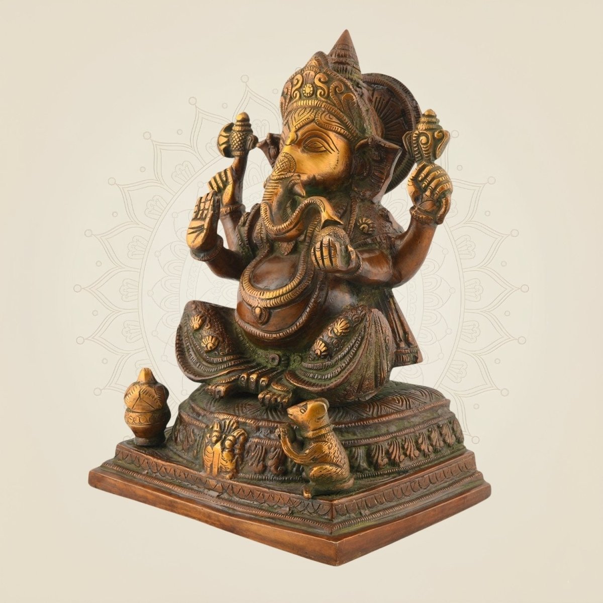 Brass Ganesha Murti - Luxeartisanship