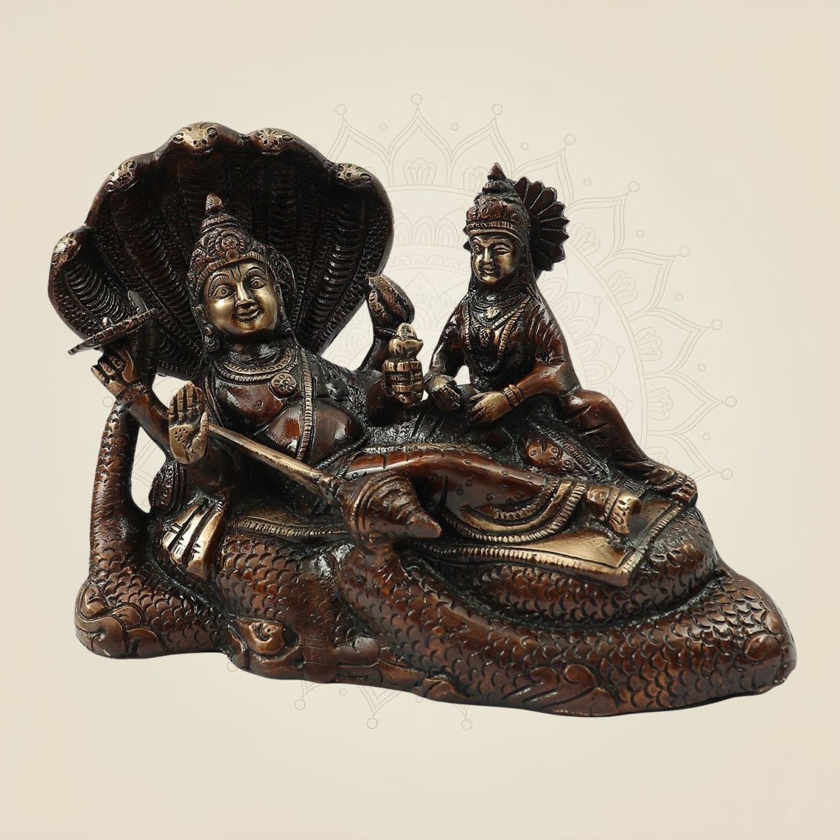 Brass Lakshmi Narayan Statue