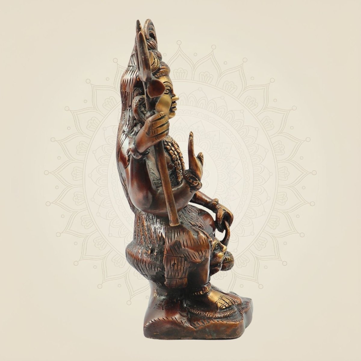 Brass Shiva Idol with Trishul & Damru |