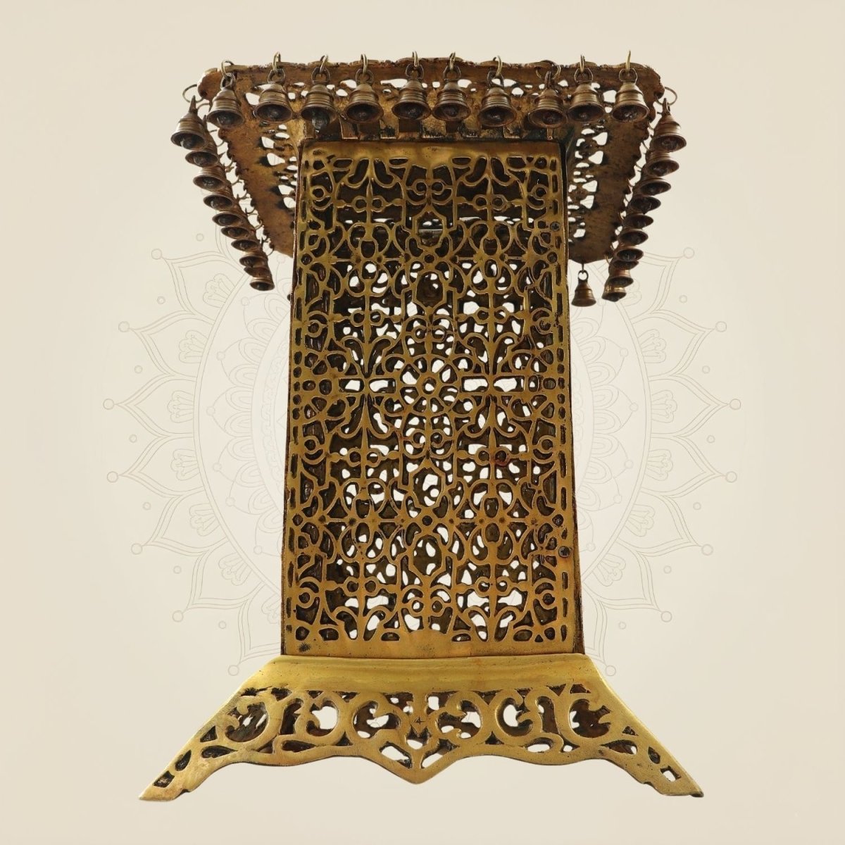Handcrafted Brass Chowki Table - Luxeartisanship