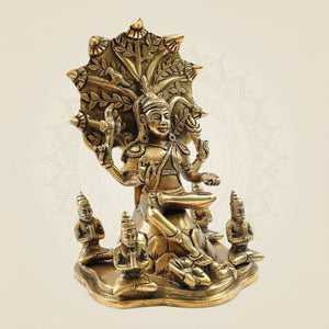 Shiva as Supreme Teacher Brass Statue