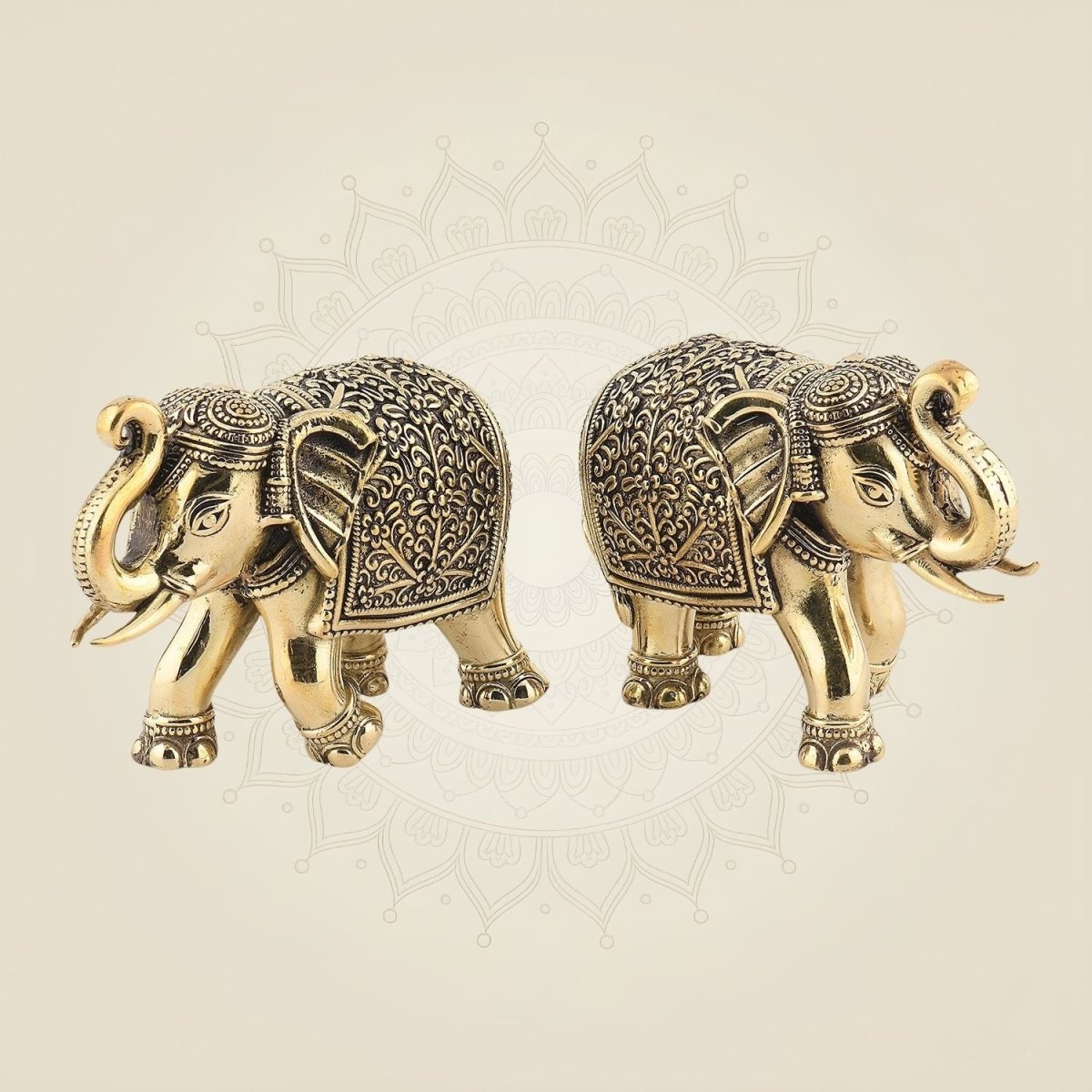 Brass Elephant Pair – 3" Superfine