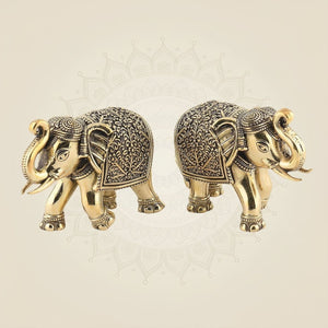 Brass Elephant Pair – 3" Superfine