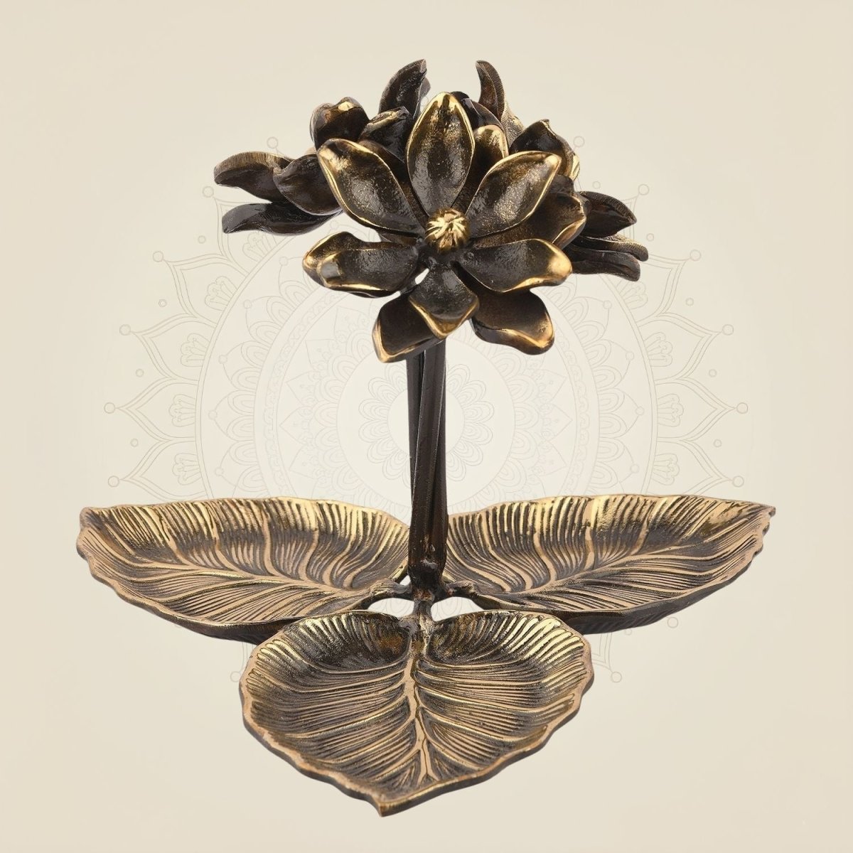 Handcrafted Brass Flower Decor 8"