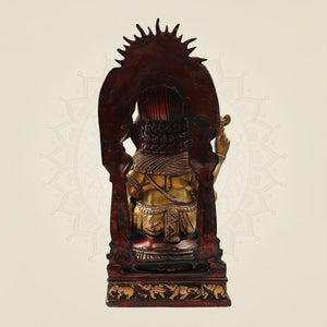 Handcrafted Brass Lord Ganesha Statue with Prabhavali 16"
