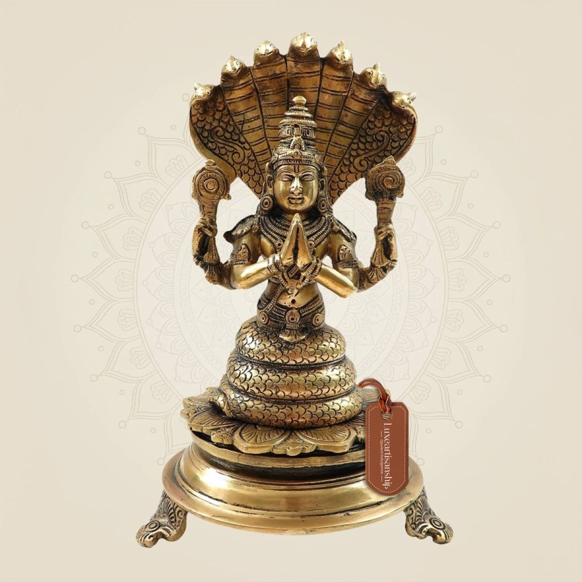 Handcrafted Brass Patanjali Idol 11"