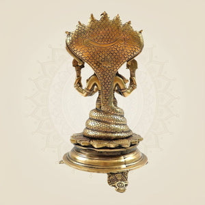 Handcrafted Brass Patanjali Idol 11"– Maharishi & Yoga Master Statue for Puja