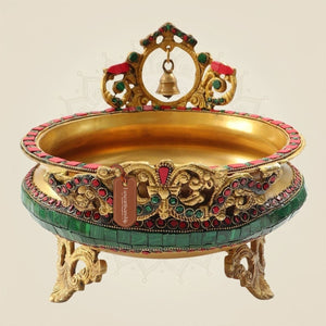Handcrafted Brass Urli 9"