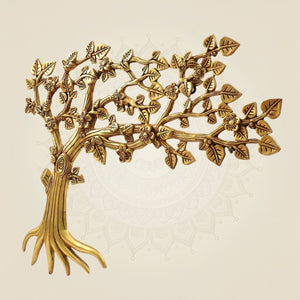 Handcrafted Brass Wall Tree Art - Luxeartisanship