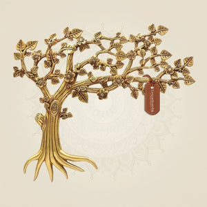 Handcrafted Brass Wall Tree Art - Luxeartisanship