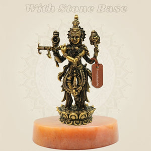 Krishna Idol on stone base