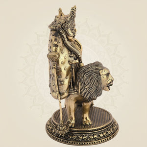 Chamunda Mata Brass Idol - Luxeartisanship