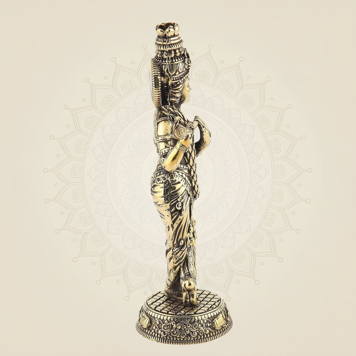 Krishna Brass Murti with Base
