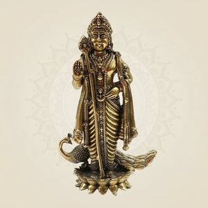 Handcrafted Lord Murugan Brass Statue