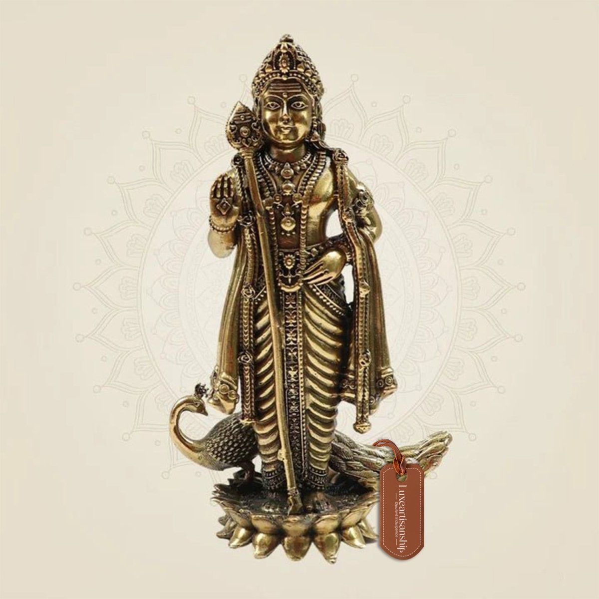 Handcrafted Lord Murugan Brass Statue