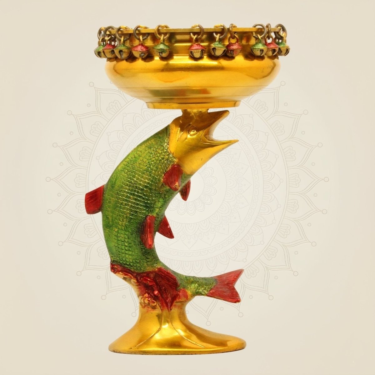Handcrafted Multicolor Brass Fish Urli Bowl – Designer Decorative 10.75 - Luxeartisanship