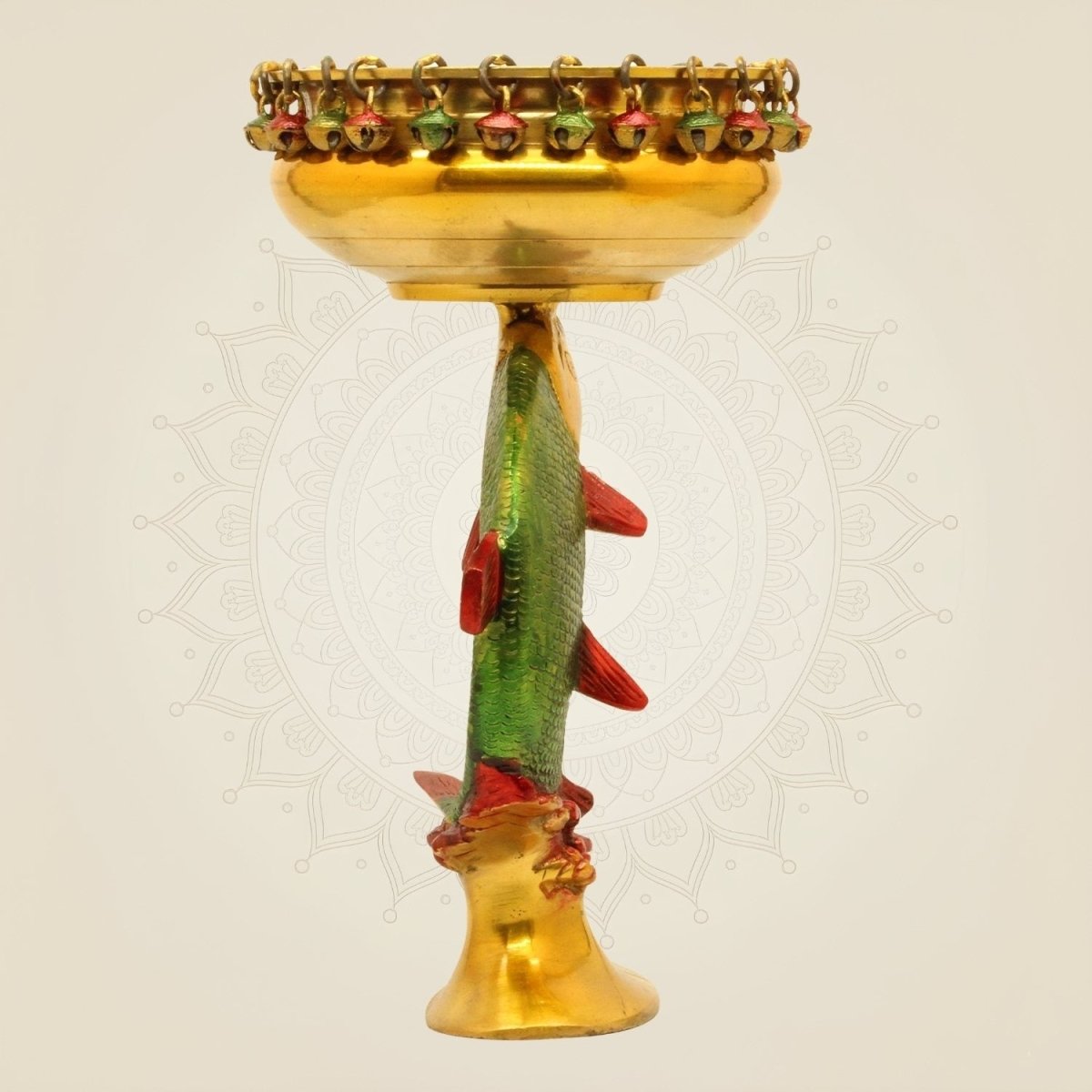 Handcrafted Multicolor Brass Fish Urli Bowl – Designer Decorative 10.75 - Luxeartisanship