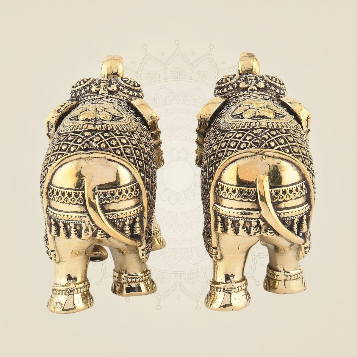 Lightweight Elephant Pair Pure Brass Handicraft