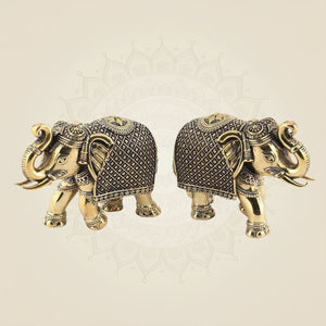 Brass Elephant Pair