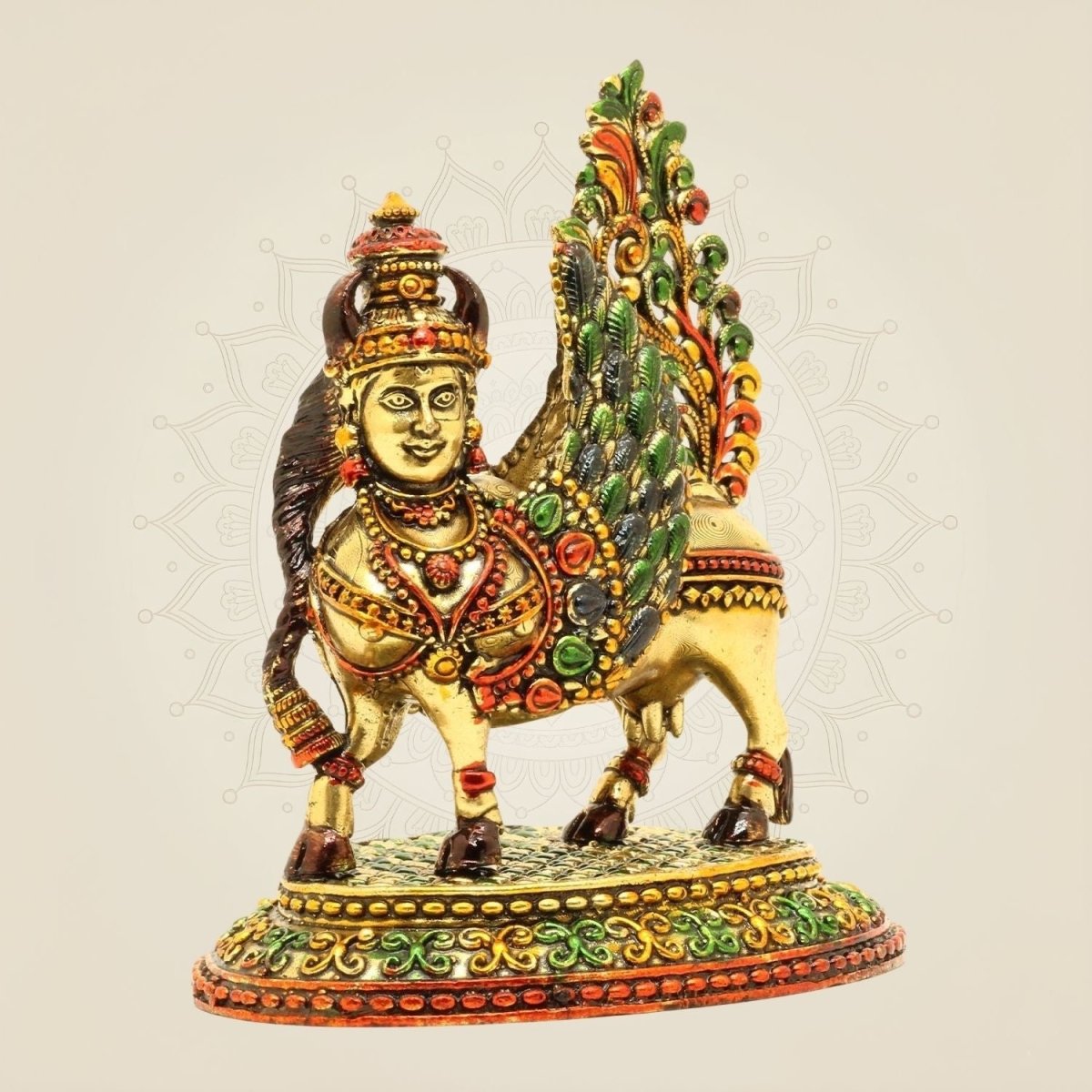 Brass Kamdhenu Cow Idol