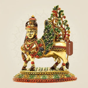 Brass Kamdhenu Cow Statue