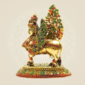 Brass Kamdhenu Cow Idol