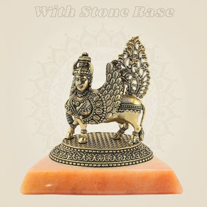 Kamdhenu Cow  with stone base