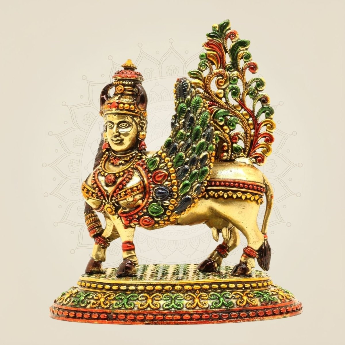 Brass Kamdhenu Cow Statue