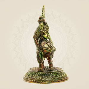 Brass Kamdhenu Cow Idol