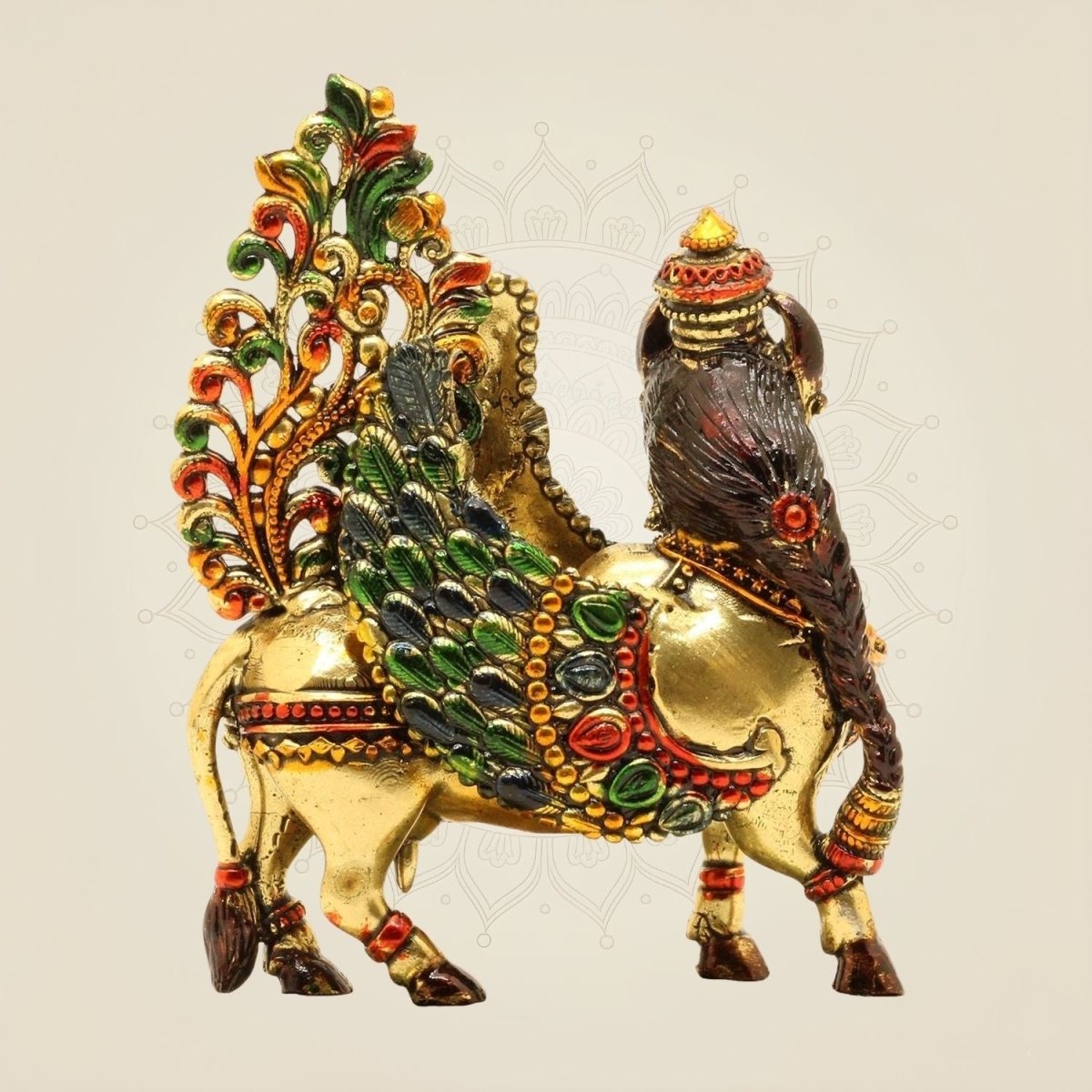 Kamdhenu Cow Brass Idol 3.5" – Superfine Artisan Piece