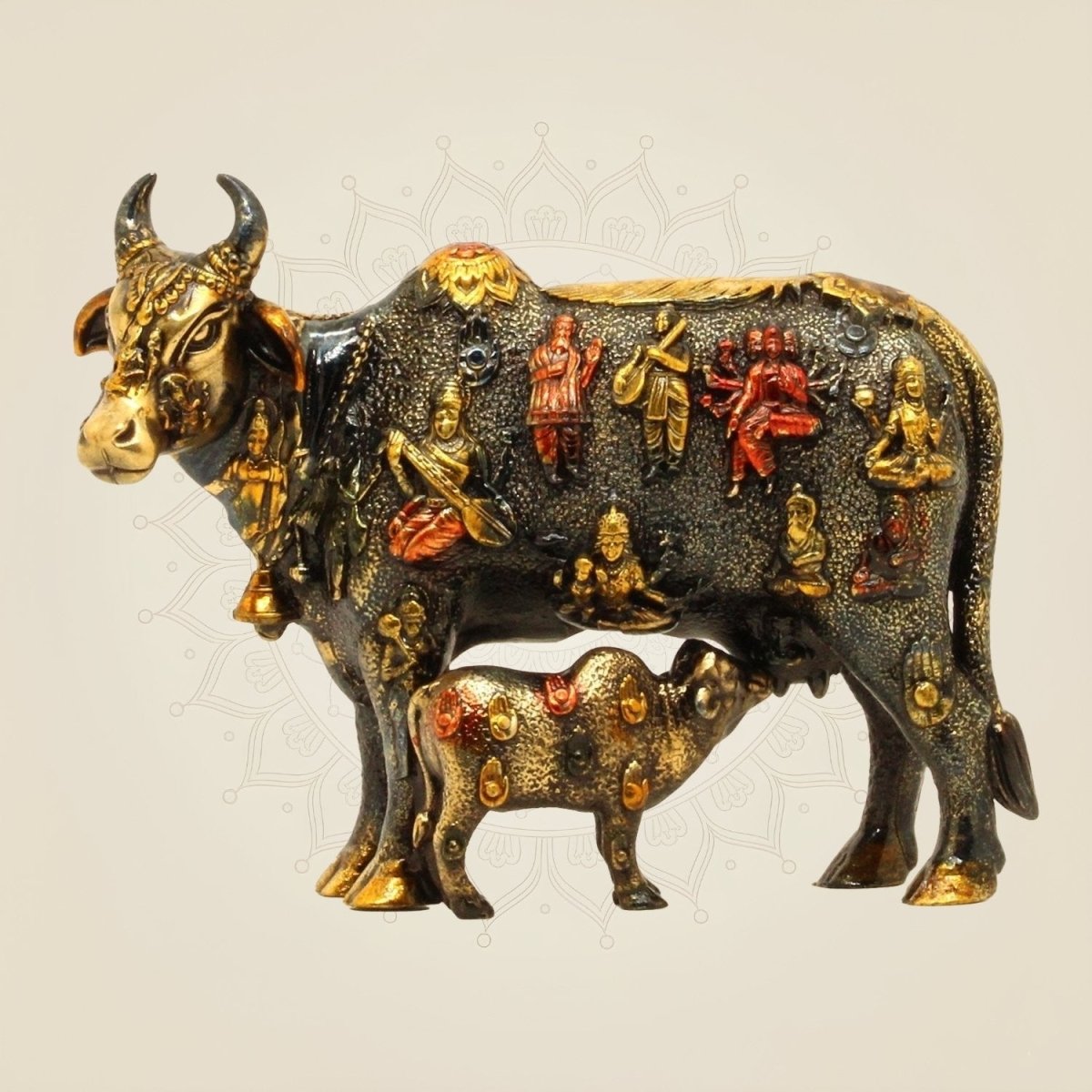 Vastu-approved brass Kamadhenu Cow