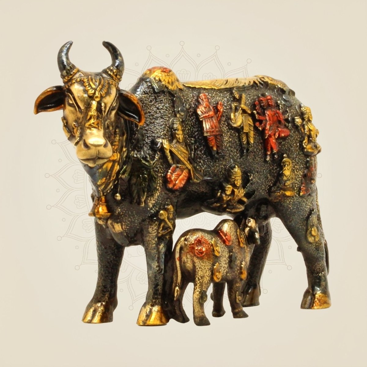 Kamdhenu Cow & Calf murti for home