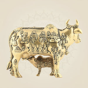 Kamdhenu Cow Brass Idol