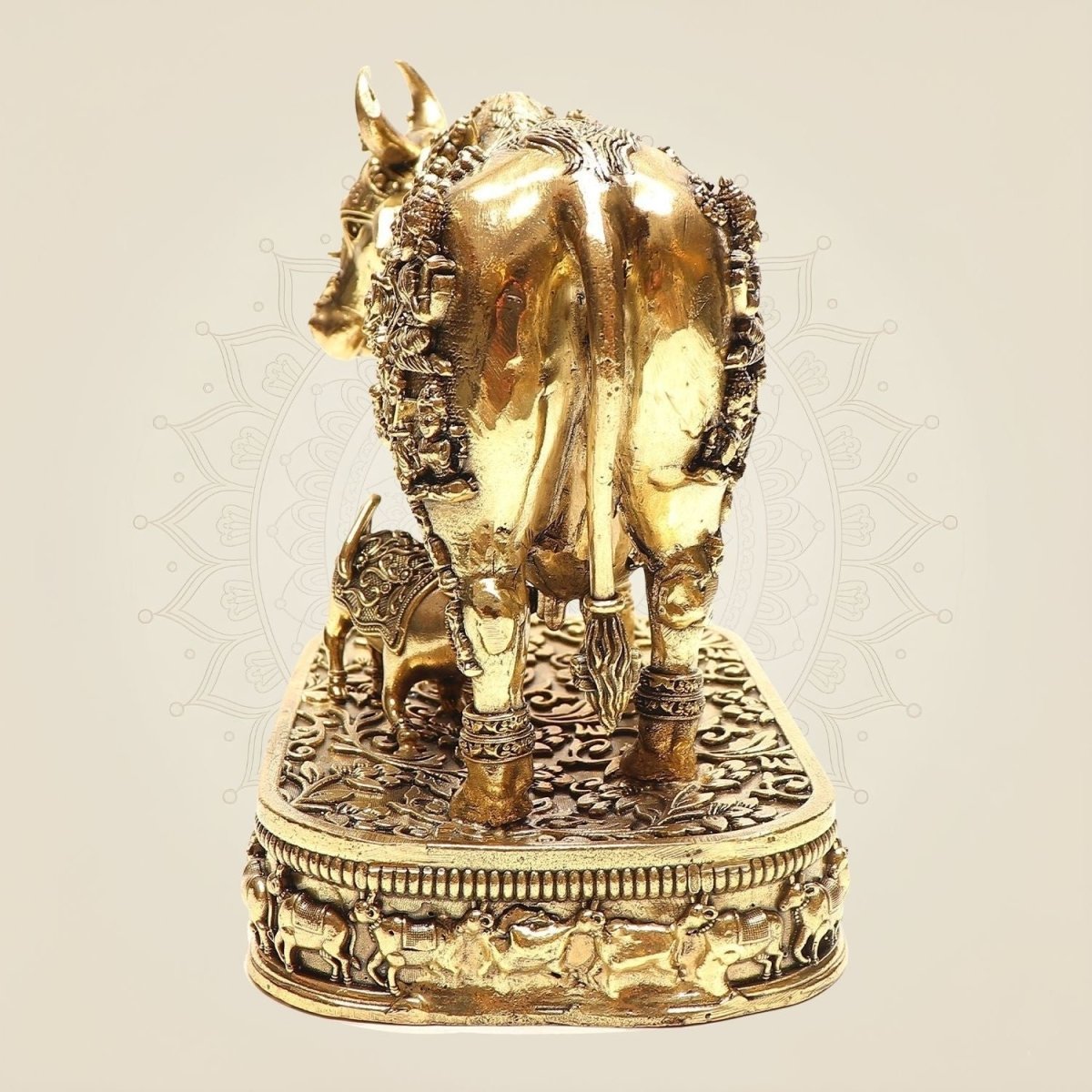 Elegant Kamdhenu Cow & Calf Idol