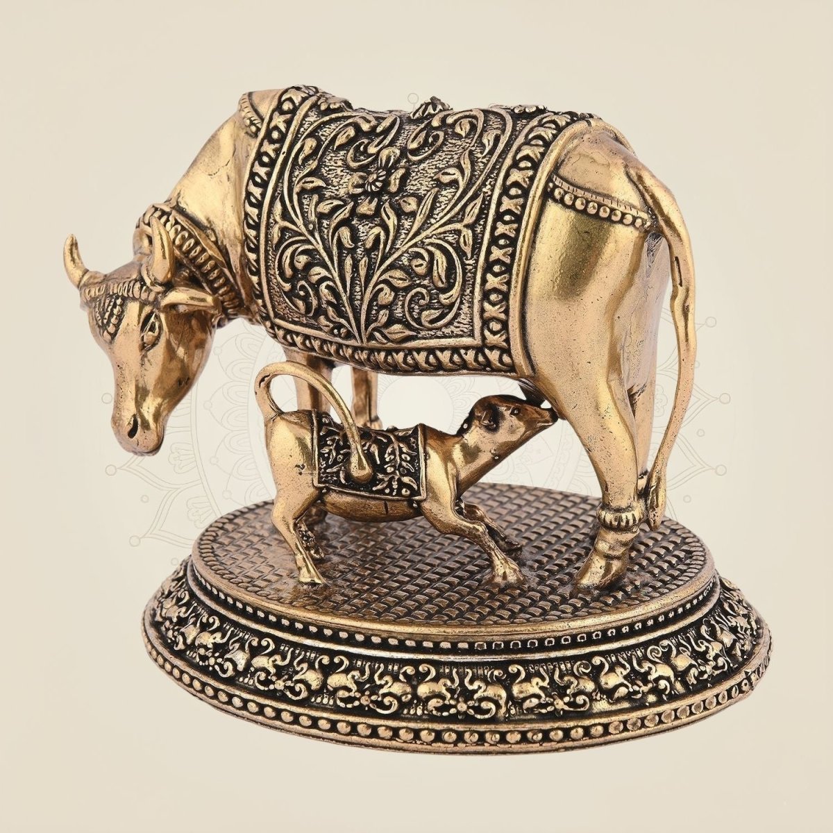 Brass Kamdhenu Cow Statue