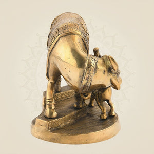 handmade brass Kamdhenu Cow statue